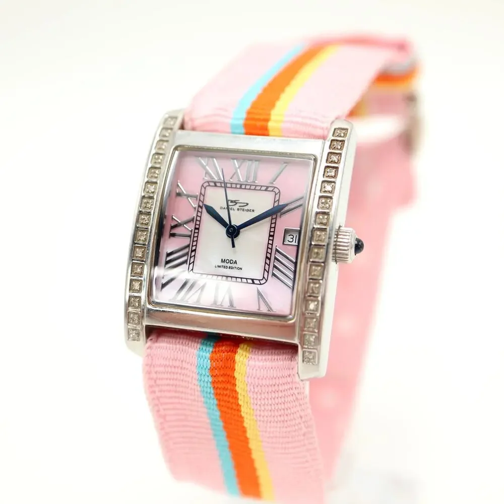 Daniel Steiger Moda Limited Edition Swiss Pink MOP 26mm Watch with New Battery